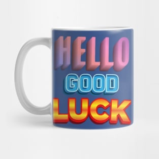 good luck text art Mug